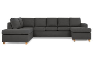 Crazy 5-sits Vänstervänd U-formad Soffa med Divan och Schäslong i Tyg - Mörkgrå - Möbler - Soffa - U-soffa