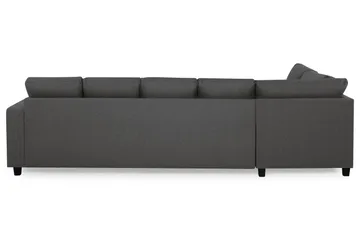 Crazy 5-sits Vänstervänd U-formad Soffa med Divan och Schäslong i Tyg - Mörkgrå - Möbler - Soffa - U-soffa