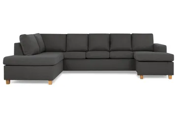 Crazy 5-sits Vänstervänd U-formad Soffa med Divan och Schäslong i Tyg - Mörkgrå - Möbler - Soffa - U-soffa