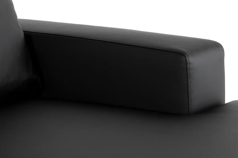 Crazy 5-sits Vänstervänd U-formad X-Large Soffa med Divan och Schäslong i Konstläder - Svart - Möbler - Soffa - U-soffa