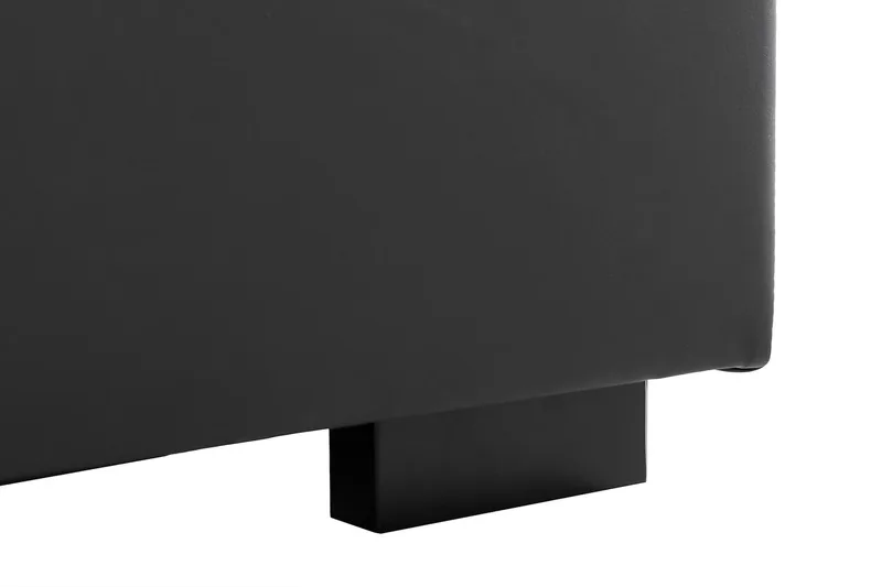 Crazy 5-sits Vänstervänd U-formad X-Large Soffa med Divan och Schäslong i Konstläder - Svart - Möbler - Soffa - Skinnsoffa