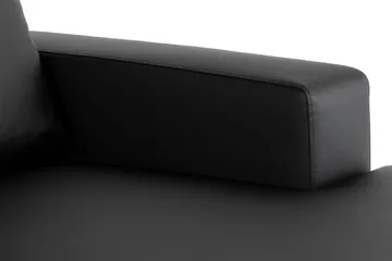 Crazy 5-sits Vänstervänd U-formad X-Large Soffa med Divan och Schäslong i Konstläder - Svart - Möbler - Soffa - Skinnsoffa