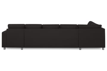 Crazy 5-sits Vänstervänd U-formad X-Large Soffa med Divan och Schäslong i Tyg - Antracit - Möbler - Soffa - U-soffa