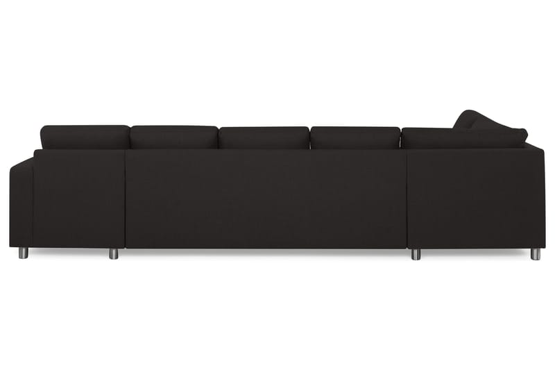 Crazy 5-sits Vänstervänd U-formad X-Large Soffa med Divan och Schäslong i Tyg - Antracit - Möbler - Soffa - U-soffa