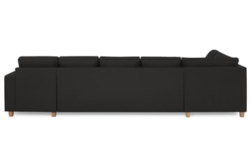 Crazy 5-sits Vänstervänd U-formad X-Large Soffa med Divan och Schäslong i Tyg - Antracit - Möbler - Soffa - U-soffa