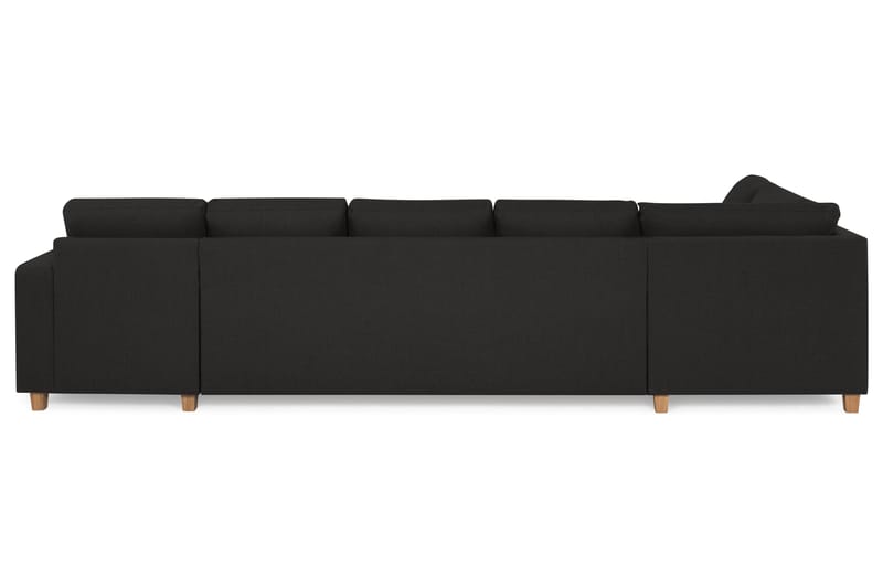 Crazy 5-sits Vänstervänd U-formad X-Large Soffa med Divan och Schäslong i Tyg - Antracit - Möbler - Soffa - U-soffa