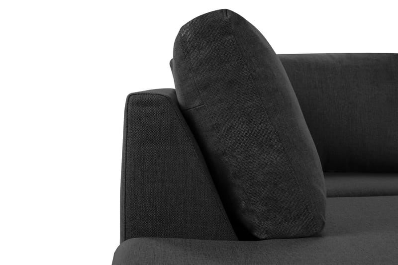 Crazy 5-sits Vänstervänd U-formad X-Large Soffa med Divan och Schäslong i Tyg - Antracit - Möbler - Soffa - U-soffa