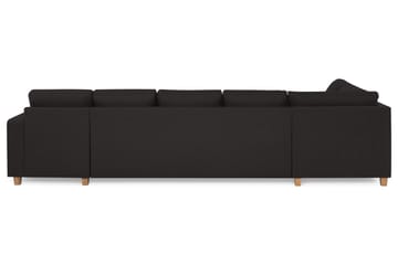 Crazy 5-sits Vänstervänd U-formad X-Large Soffa med Divan och Schäslong i Tyg - Antracit - Möbler - Soffa - U-soffa