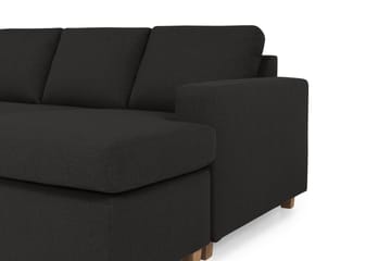 Crazy 5-sits Vänstervänd U-formad X-Large Soffa med Divan och Schäslong i Tyg - Antracit - Möbler - Soffa - U-soffa