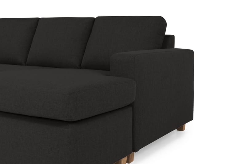 Crazy 5-sits Vänstervänd U-formad X-Large Soffa med Divan och Schäslong i Tyg - Antracit - Möbler - Soffa - U-soffa