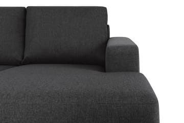 Crazy 5-sits Vänstervänd U-formad X-Large Soffa med Divan och Schäslong i Tyg - Antracit - Möbler - Soffa - U-soffa