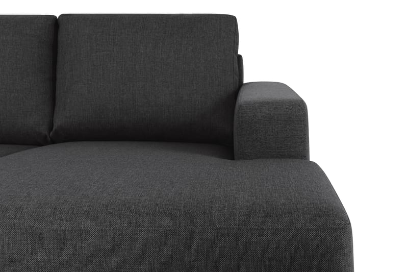 Crazy 5-sits Vänstervänd U-formad X-Large Soffa med Divan och Schäslong i Tyg - Antracit - Möbler - Soffa - U-soffa
