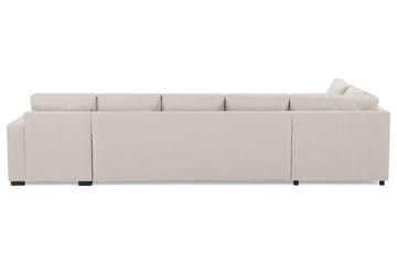 Crazy 5-sits Vänstervänd U-formad X-Large Soffa med Divan och Schäslong i Tyg - Beige - Möbler - Soffa - U-soffa