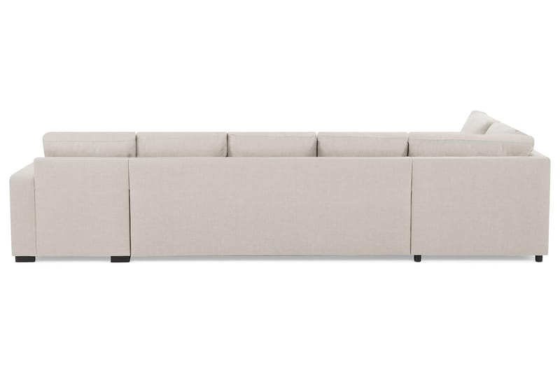Crazy 5-sits Vänstervänd U-formad X-Large Soffa med Divan och Schäslong i Tyg - Beige - Möbler - Soffa - U-soffa