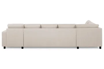 Crazy 5-sits Vänstervänd U-formad X-Large Soffa med Divan och Schäslong i Tyg - Beige - Möbler - Soffa - U-soffa