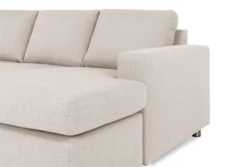 Crazy 5-sits Vänstervänd U-formad X-Large Soffa med Divan och Schäslong i Tyg - Beige - Möbler - Soffa - U-soffa