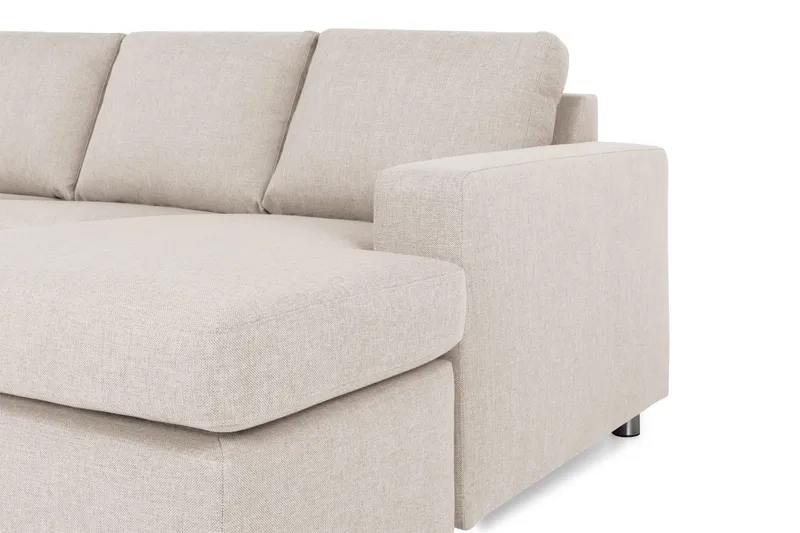 Crazy 5-sits Vänstervänd U-formad X-Large Soffa med Divan och Schäslong i Tyg - Beige - Möbler - Soffa - U-soffa