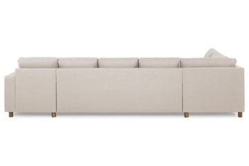 Crazy 5-sits Vänstervänd U-formad X-Large Soffa med Divan och Schäslong i Tyg - Beige - Möbler - Soffa - U-soffa