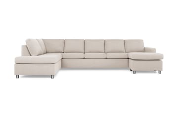 Crazy 5-sits Vänstervänd U-formad X-Large Soffa med Divan och Schäslong i Tyg