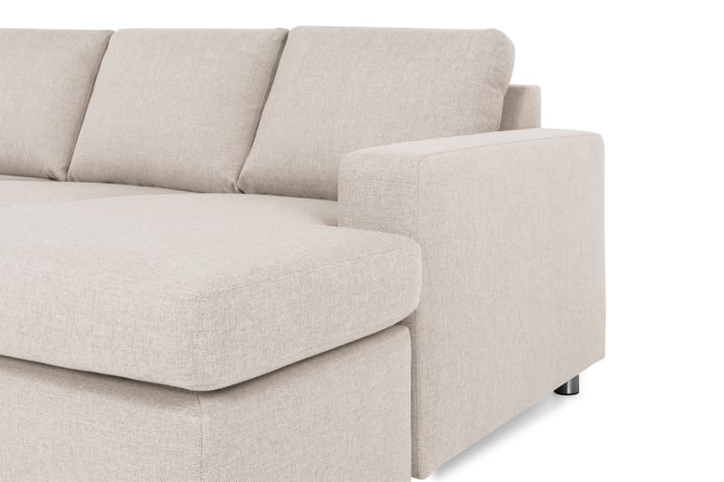 Crazy 5-sits Vänstervänd U-formad X-Large Soffa med Divan och Schäslong i Tyg - Beige - Möbler - Soffa - U-soffa