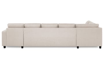 Crazy 5-sits Vänstervänd U-formad X-Large Soffa med Divan och Schäslong i Tyg - Beige - Möbler - Soffa - U-soffa