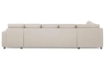 Crazy 5-sits Vänstervänd U-formad X-Large Soffa med Divan och Schäslong i Tyg - Beige - Möbler - Soffa - U-soffa