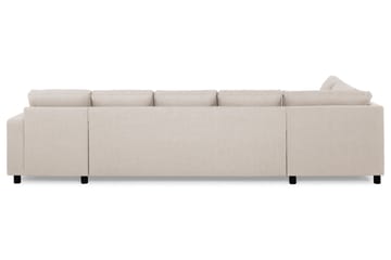 Crazy 5-sits Vänstervänd U-formad X-Large Soffa med Divan och Schäslong i Tyg - Beige - Möbler - Soffa - U-soffa