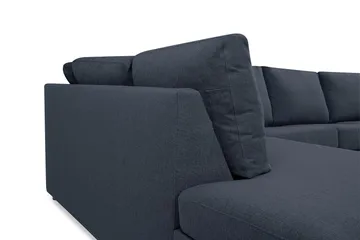 Crazy 5-sits Vänstervänd U-formad X-Large Soffa med Divan och Schäslong i Tyg - Blå - Möbler - Soffa - U-soffa