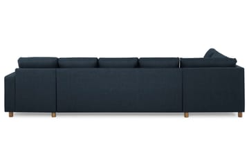 Crazy 5-sits Vänstervänd U-formad X-Large Soffa med Divan och Schäslong i Tyg - Blå - Möbler - Soffa - U-soffa