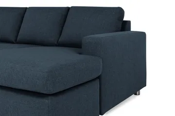 Crazy 5-sits Vänstervänd U-formad X-Large Soffa med Divan och Schäslong i Tyg - Blå - Möbler - Soffa - U-soffa