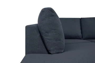 Crazy 5-sits Vänstervänd U-formad X-Large Soffa med Divan och Schäslong i Tyg - Blå - Möbler - Soffa - U-soffa