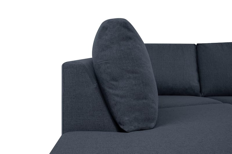 Crazy 5-sits Vänstervänd U-formad X-Large Soffa med Divan och Schäslong i Tyg - Blå - Möbler - Soffa - U-soffa