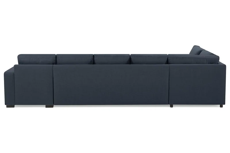 Crazy 5-sits Vänstervänd U-formad X-Large Soffa med Divan och Schäslong i Tyg - Blå - Möbler - Soffa - U-soffa