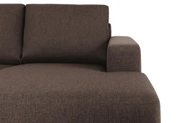 Crazy 5-sits Vänstervänd U-formad X-Large Soffa med Divan och Schäslong i Tyg - Brun - Möbler - Soffa - U-soffa