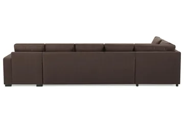 Crazy 5-sits Vänstervänd U-formad X-Large Soffa med Divan och Schäslong i Tyg - Brun - Möbler - Soffa - U-soffa