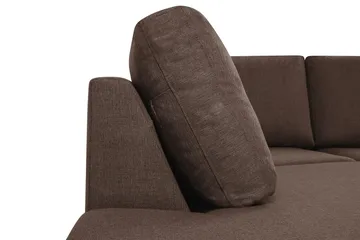 Crazy 5-sits Vänstervänd U-formad X-Large Soffa med Divan och Schäslong i Tyg - Brun - Möbler - Soffa - U-soffa