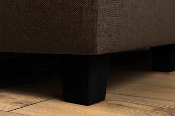 Crazy 5-sits Vänstervänd U-formad X-Large Soffa med Divan och Schäslong i Tyg - Brun - Möbler - Soffa - U-soffa