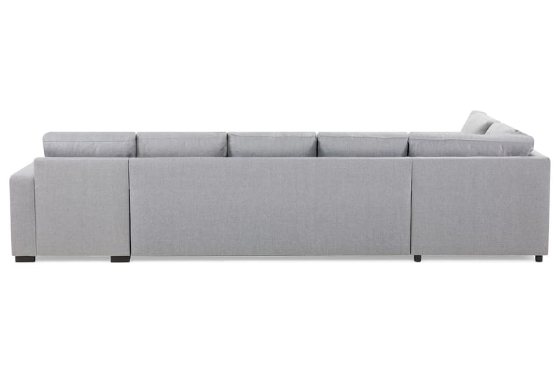 Crazy 5-sits Vänstervänd U-formad X-Large Soffa med Divan och Schäslong i Tyg - Grå - Möbler - Soffa - U-soffa