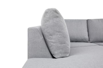Crazy 5-sits Vänstervänd U-formad X-Large Soffa med Divan och Schäslong i Tyg - Grå - Möbler - Soffa - U-soffa