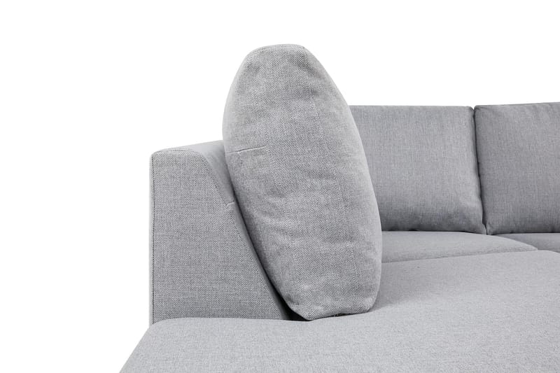 Crazy 5-sits Vänstervänd U-formad X-Large Soffa med Divan och Schäslong i Tyg - Grå - Möbler - Soffa - U-soffa