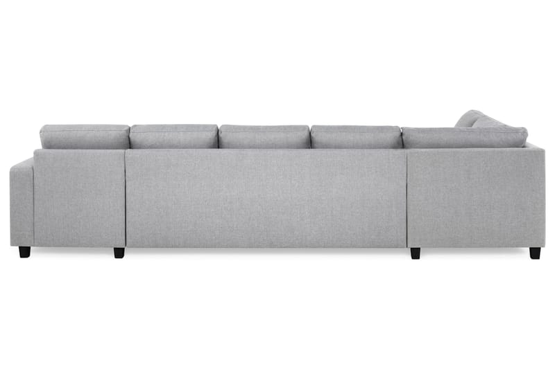 Crazy 5-sits Vänstervänd U-formad X-Large Soffa med Divan och Schäslong i Tyg - Grå - Möbler - Soffa - U-soffa