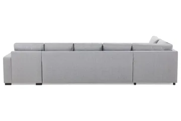 Crazy 5-sits Vänstervänd U-formad X-Large Soffa med Divan och Schäslong i Tyg - Grå - Möbler - Soffa - U-soffa