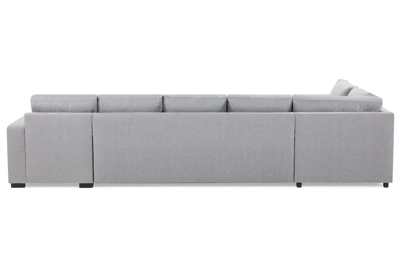 Crazy 5-sits Vänstervänd U-formad X-Large Soffa med Divan och Schäslong i Tyg - Grå - Möbler - Soffa - U-soffa