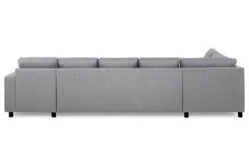 Crazy 5-sits Vänstervänd U-formad X-Large Soffa med Divan och Schäslong i Tyg - Grå - Möbler - Soffa - U-soffa