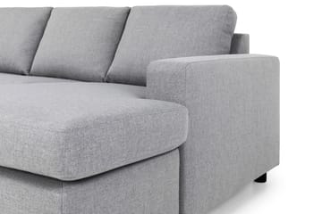 Crazy 5-sits Vänstervänd U-formad X-Large Soffa med Divan och Schäslong i Tyg - Grå - Möbler - Soffa - U-soffa