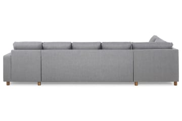 Crazy 5-sits Vänstervänd U-formad X-Large Soffa med Divan och Schäslong i Tyg - Grå - Möbler - Soffa - U-soffa
