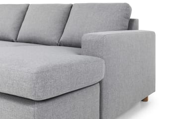 Crazy 5-sits Vänstervänd U-formad X-Large Soffa med Divan och Schäslong i Tyg - Grå - Möbler - Soffa - U-soffa