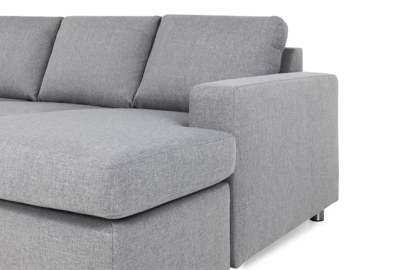 Crazy 5-sits Vänstervänd U-formad X-Large Soffa med Divan och Schäslong i Tyg - Grå - Möbler - Soffa - U-soffa