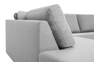 Crazy 5-sits Vänstervänd U-formad X-Large Soffa med Divan och Schäslong i Tyg - Grå - Möbler - Soffa - U-soffa