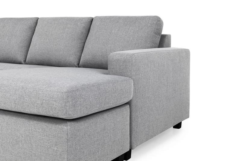 Crazy 5-sits Vänstervänd U-formad X-Large Soffa med Divan och Schäslong i Tyg - Grå - Möbler - Soffa - U-soffa